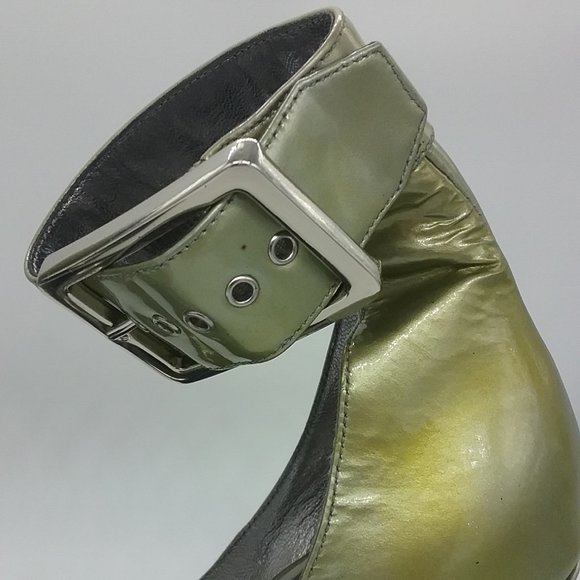 Marciano Patent Peep toe Ankle Cuff Heels - Picture 11 of 15